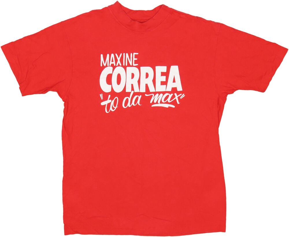 80s 90s Vintage Maxine Correa To Da Max Election Tee Shirt